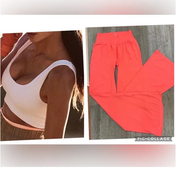 NWOT Free people Good Karma Flare legging & Good Karma Square Neck Bra size M/L - Image 4