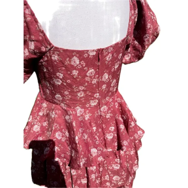 Altar'd State Brynn Floral Tiered Dress Size Medium Nwot - Image 8