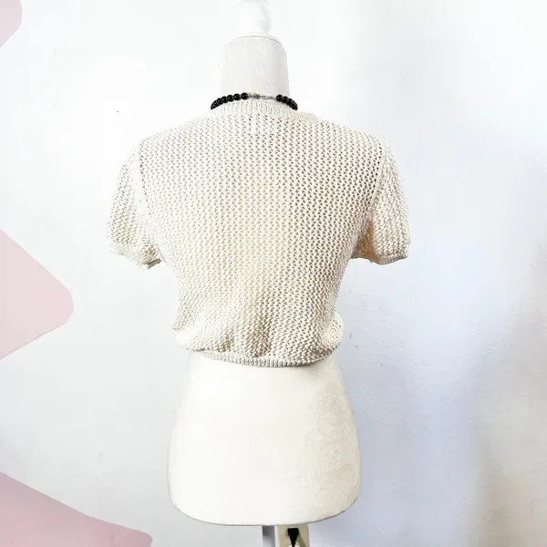 Cotton:On Crochet Bolero Top Sz‎ Large Beige Vacation Beach Summer - Image 2