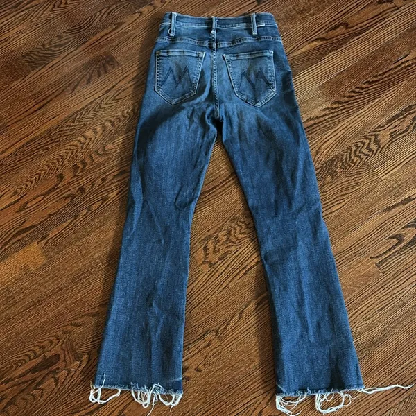 Mother The Hustler Ankle Fray High Waisted Jeans in Bake Sale Brawl - Image 7