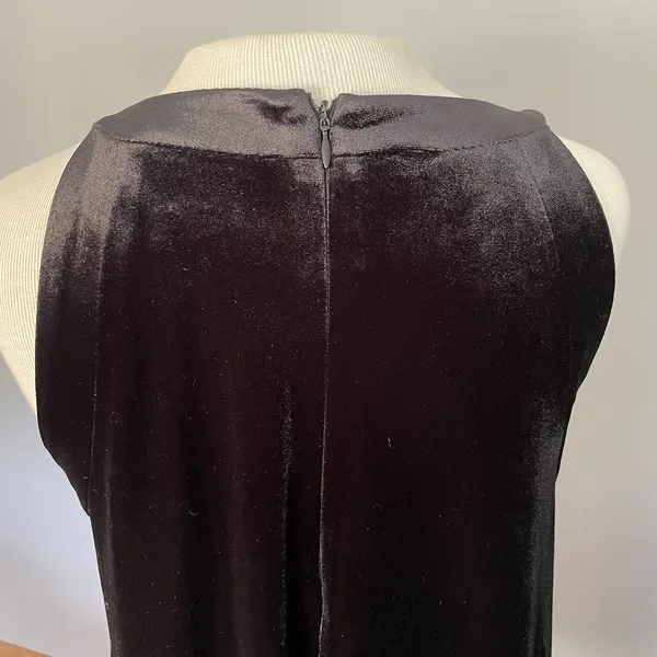 VTG Betsey Johnson Halter Dress Size 10‎ Black Velvet Cocktail Party Formal LBD - Image 6