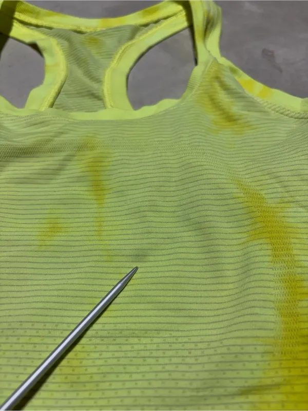Lululemon Neon Yellow Tie-Dye Racerback Tank Top swiftly tech 6 - Image 2