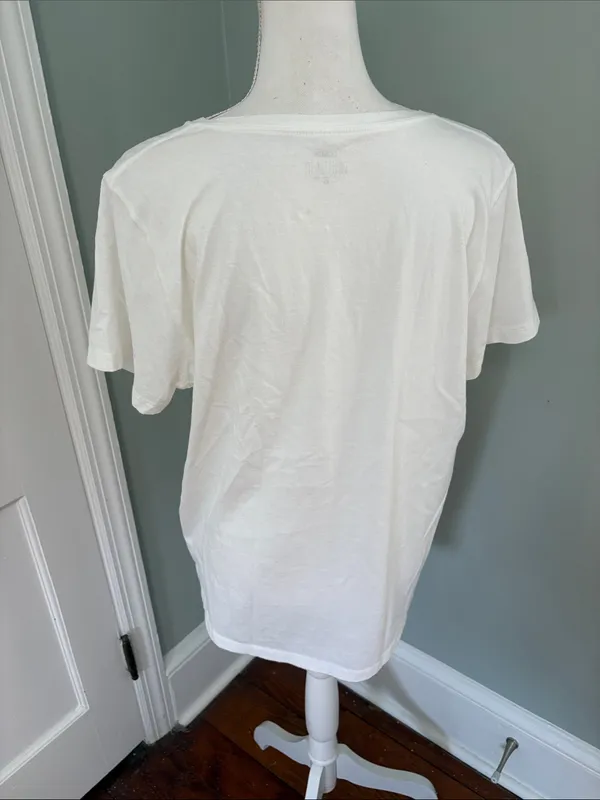 NWT J. Crew White Tee with‎ Pink Bunny-Eared French Bulldog - Image 4