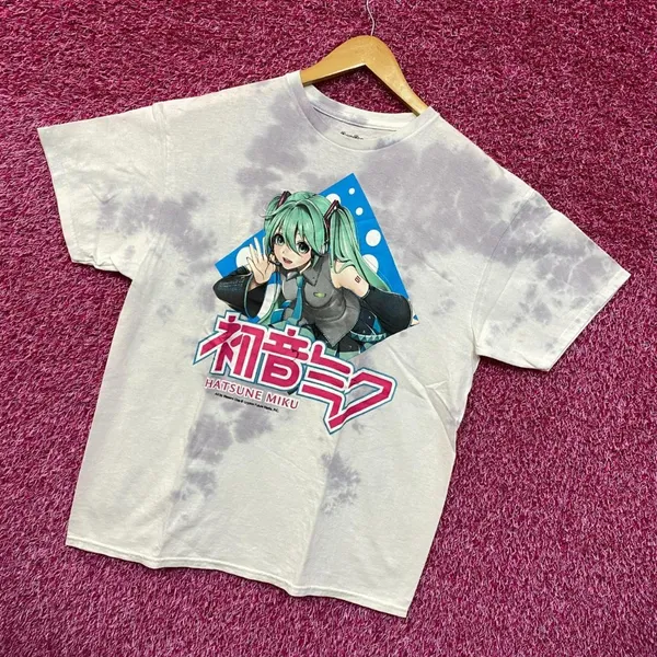 Hatsune Miku Vocaloids Virtual Anime Singer Tie Dye M/L - Image 3