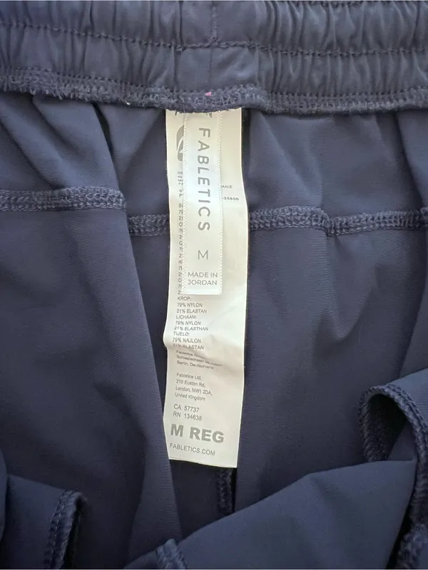 Fabletics Women's All Day Jogger Mid Rise Sweat Wicking Zip Pockets Deep Navy - Image 6
