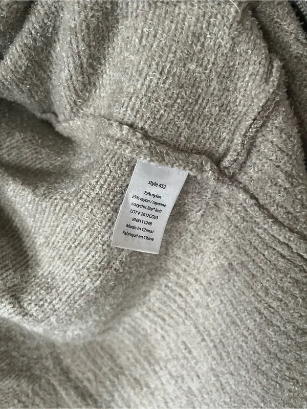 Barefoot Dreams Cozy Cardigan Taupe Gray Womens Large Soft Knit Lounge Cozy - Image 4