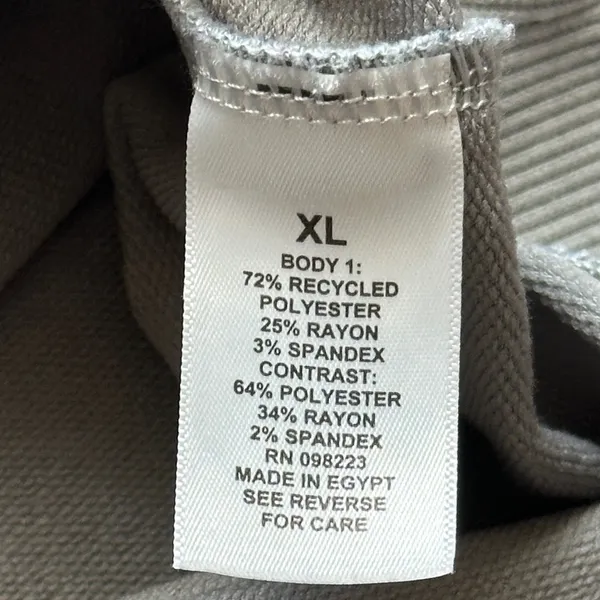 Freely V-Neck Relaxed Sweatshirt XL Gray Lightweight Comfy Sustainable Fabric‎ - Image 4