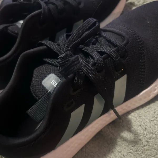 Adidas Puremotion Womens Black Gray Striped Lace Up Size 8 Running Shoes - Image 5