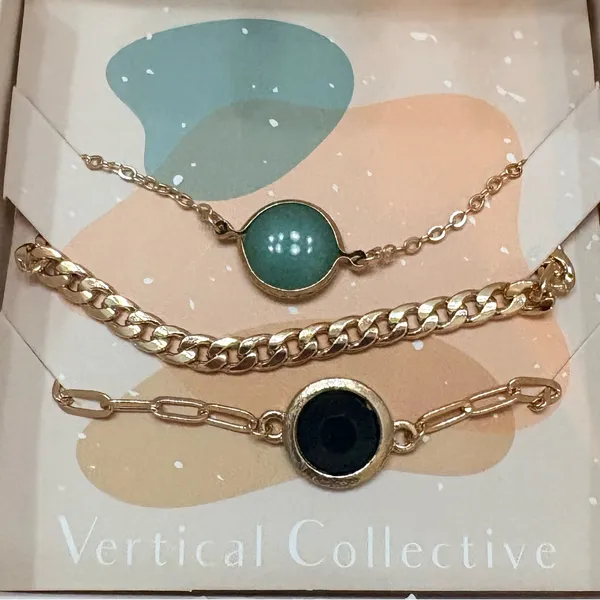 NIB Vertical Collective – Alora Bracelet Layering Set ($52.00) Green - Image 7