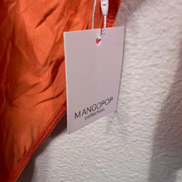 Mango Pop Long Sleeve Orange Bodysuit - Image 4