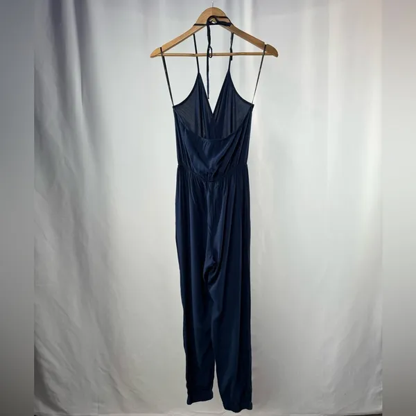 Lulus Learning‎ to Fly Halter Jumpsuit in Navy Blue Size Medium - Image 6