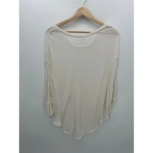 We the Free‎ White Golden Gate Tee Ribbed Women Sz S Oversized Boho Casual - Image 3