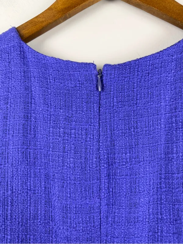 New J. Crew Sheath dress in tweed in Baltik blue size 16 - Image 10