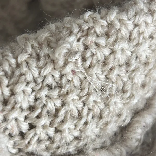 Vintage Aran Crafts Merino Cardigan Cream Large‎ - Image 10