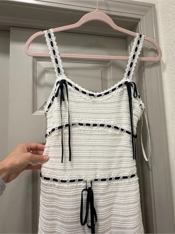 For Love And Lemons The Mayfair White‎ crochet Maxi Dress size XS - Image 3