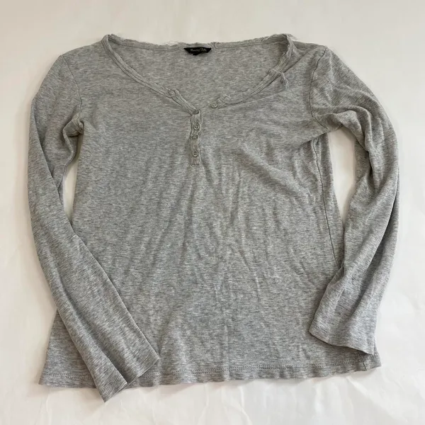 Massimo Dutti Long Sleeve Cool Distressed Look Basic - Image 4