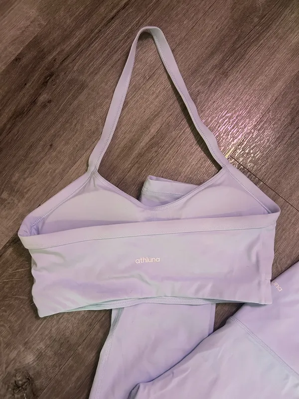 Athluna High Waist Legging and Halter Bra Set Baby Blue XS - Image 3