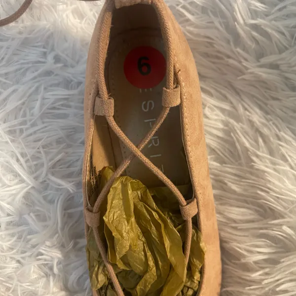 Esprit Lace-Up ballerina Pointed Toe tiny block kitten heels - Image 2