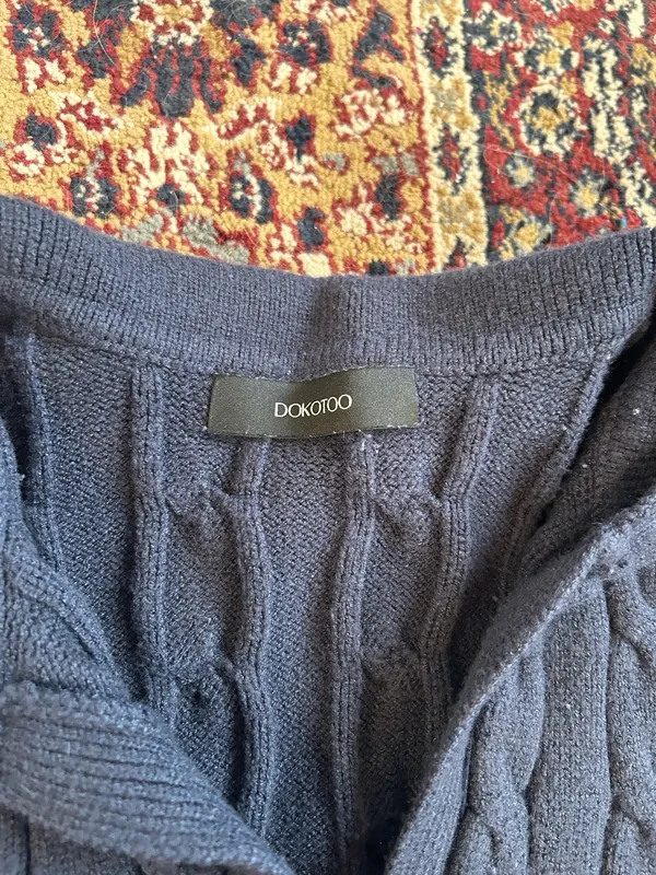 Cable knit navy sweater Blue Size M - Image 2