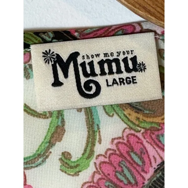 Show Me Your Mumu Romper Women Large‎ Green Pink Paisley Palace Rowdy Romper - Image 9