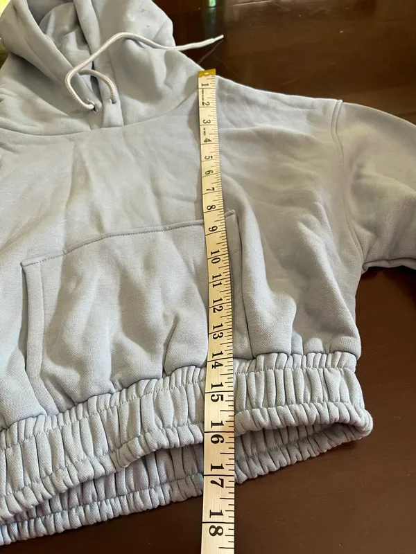 Long Sleeve Sweatsuit Set With Hoodie And Wide Legs Size XS - Image 6