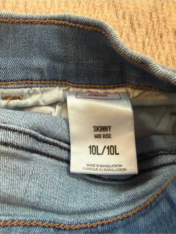 Express Skinny Fit Stretch Blue Jeans 10L - Image 6