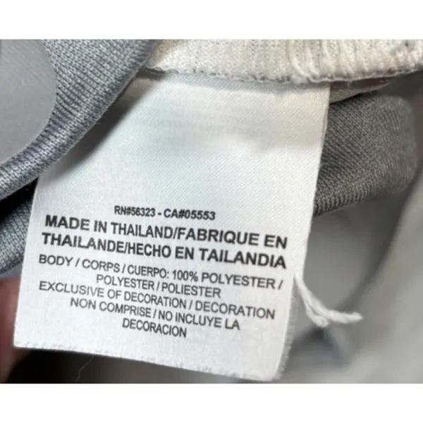 Nike‎ Dri Fit Gray Just Do It Sweatshirt Ribbed Texture Womens M Athleisure - Image 5