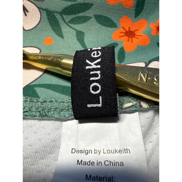 Loukeith Women Floral Print Green Skort Athletic‎ Golf Tennis Skirt Size L - Image 12