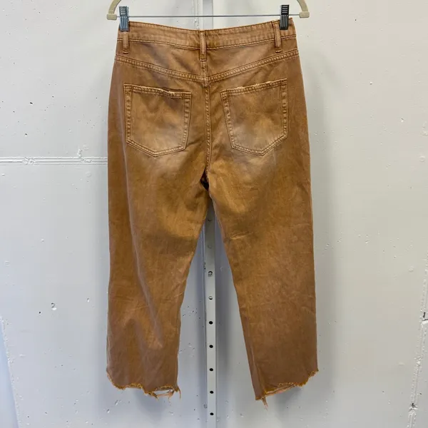 Vervet Kiss Of California Super High Rise 90's Vintage‎ Crop Flare Jeans W27 Tan - Image 4