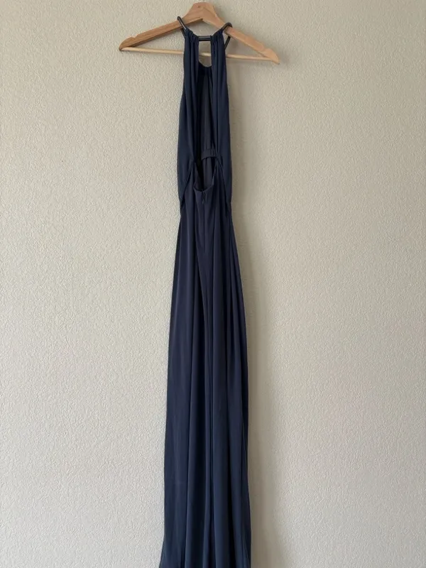 Calvin Klein Navy Halter Maxi Dress - Image 4