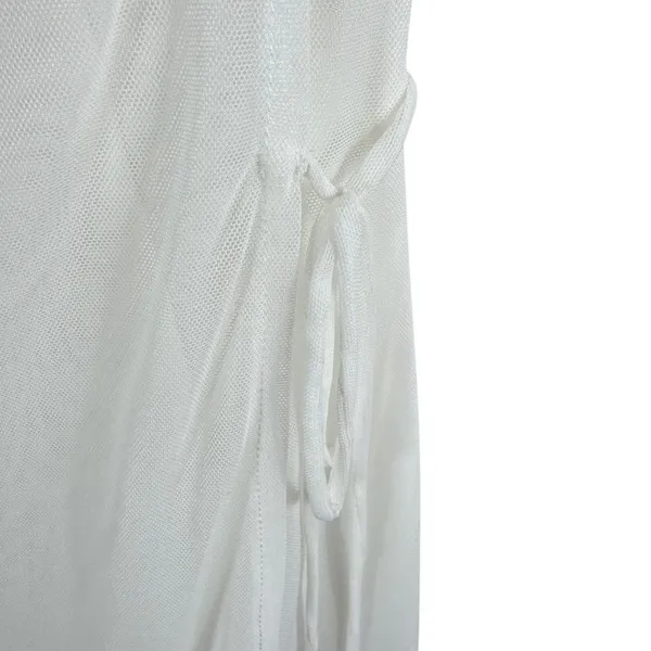 Princess Polly NWT Martinez White Mesh Long Sleeve Mini Dress Square Neck Size 0 - Image 9