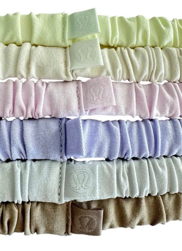 Lululemon Skinny Scrunchies 6 Pack Sheer Oak/Lt Ivory/Pink Org/Elix/Vapor/Lav Fr - Image 4
