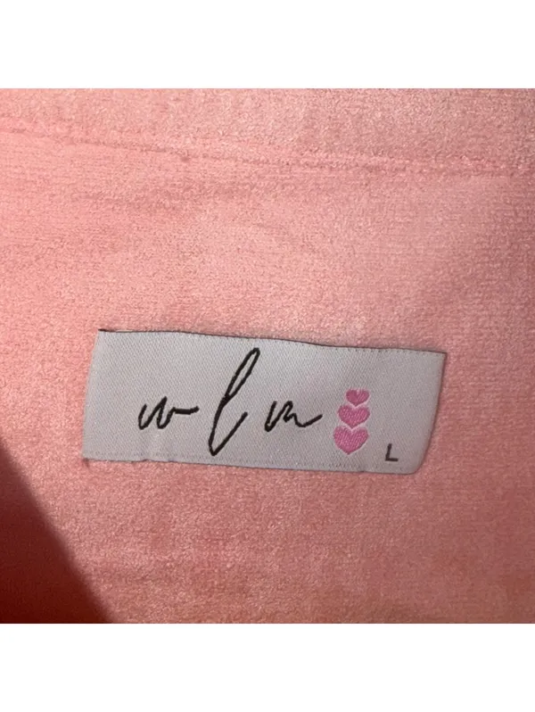 Boutique Pink Faux Suede Belted Jacket Large NWOT - Image 6