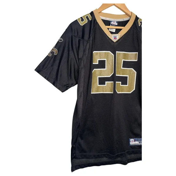 VTG Reggie Bush 25 Jersey Womens Extra Large Black New Orleans Saints NFL 2000s - Image 7