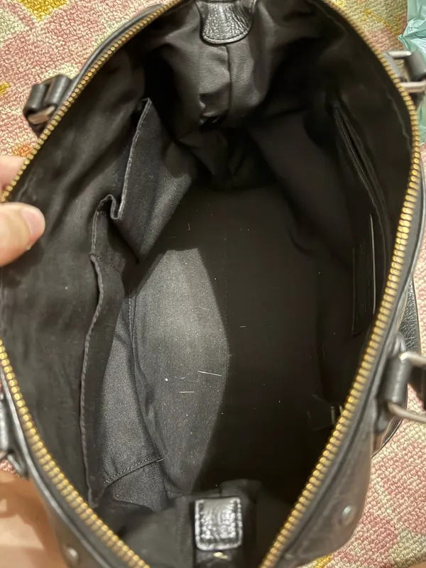 Coach Black Leather Mickie Two Way Satchel Bag F34040 - Image 6