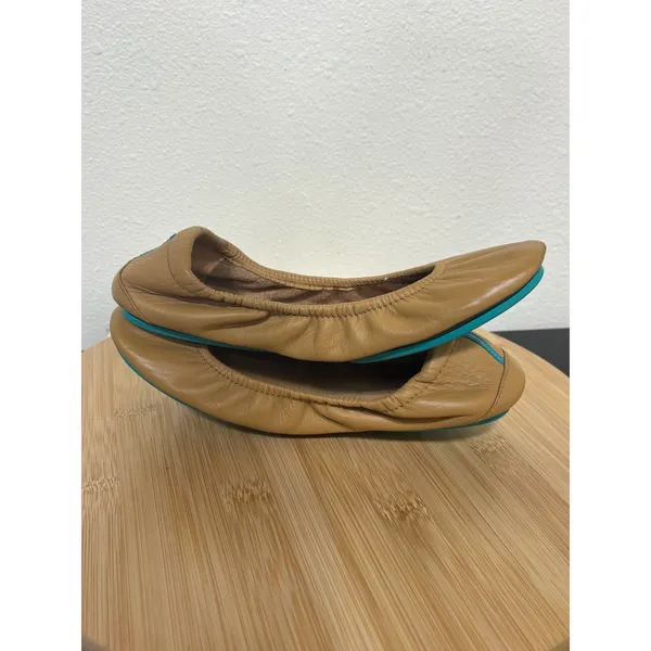 Tieks by Gavrieli Size‎ 6 Ballet Flats Camel Leather Tan Foldable Shoe - Image 11