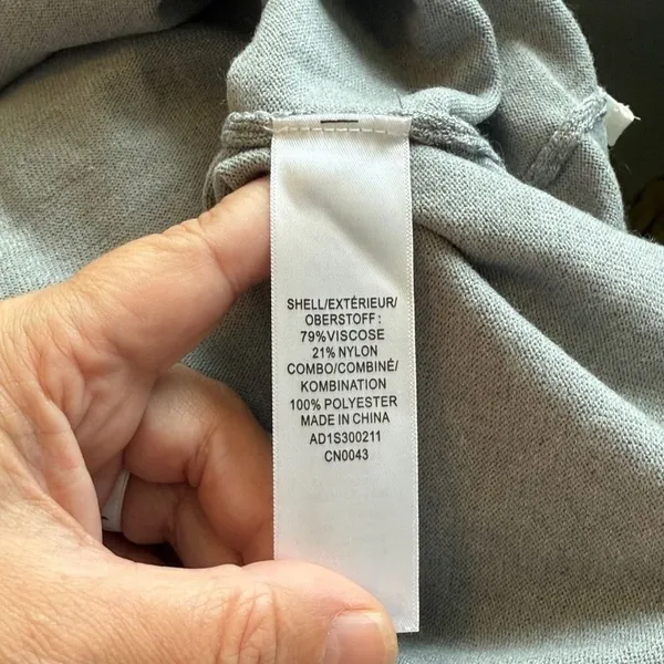 Adrianna Papell Womens Grey Layered Look Sweater Plaid Trim AD1S300211 Large‎ - Image 8
