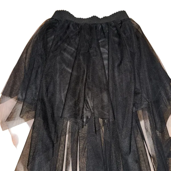 Tiered tulle skort asymmetrical handkerchief hem midi tutu whimsigoth - Image 4