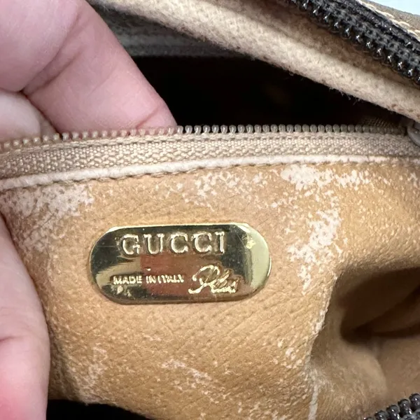 GUCCI PLUS GG Pattern Mini Shoulder Bag PVC Leather Brown ( Vintage) - Image 12