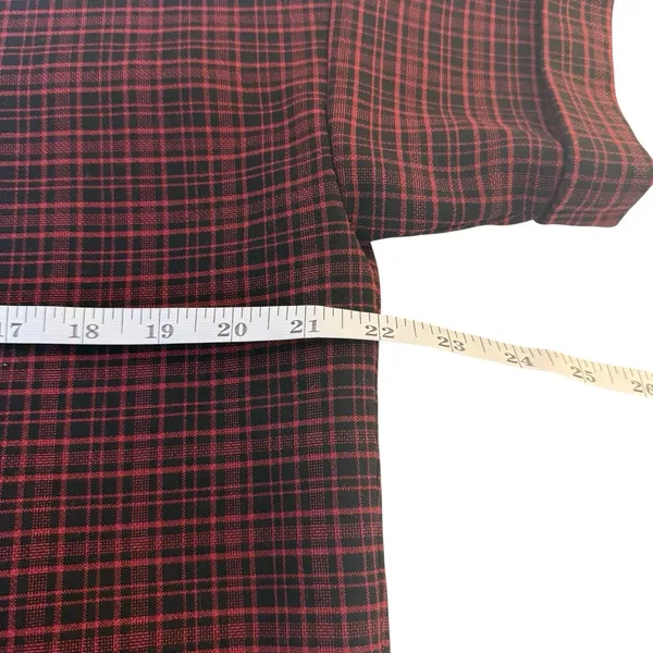 Madewell Red Black Plaid Boxy Top Medium Cuffed Sleeves Heritage‎ Twee Academia - Image 6