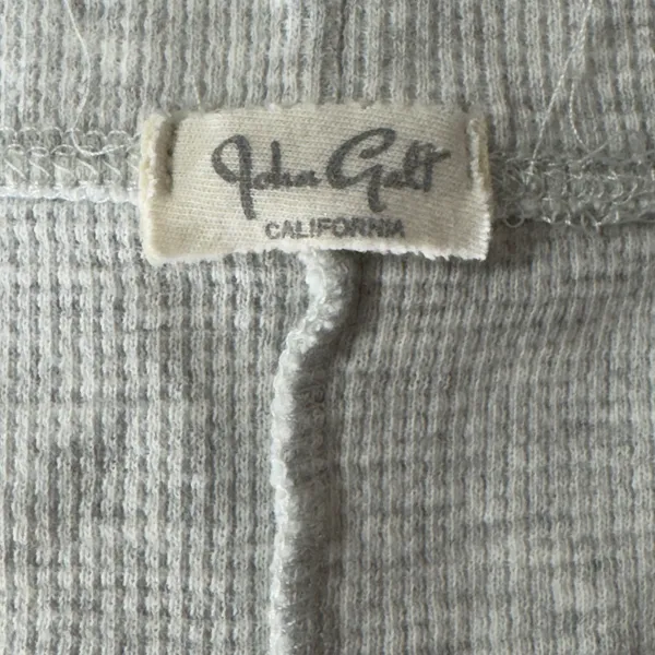 3099 | John Galt Waffle Knit Thermal Loungewear Pants Gray OS Minimalist Cozy - Image 5