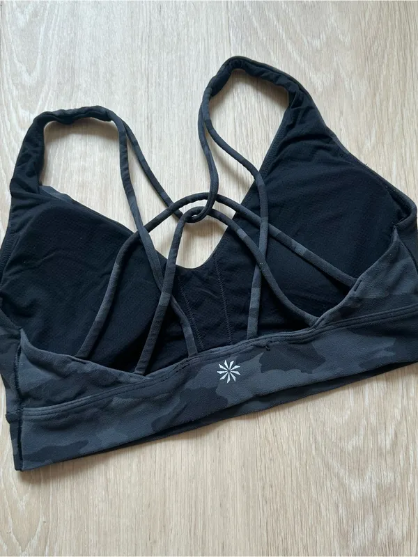 Athleta Black Camo Strappy Sports Bra - Image 2