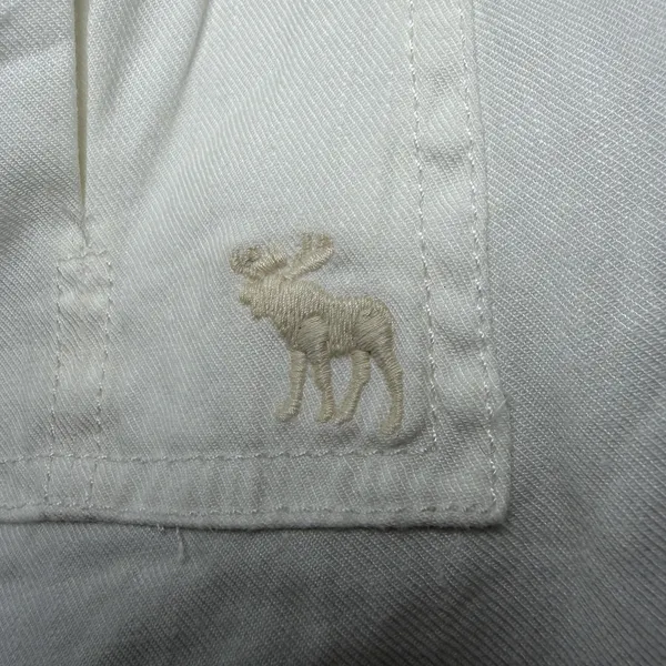 Abercrombie &‎ Fitch Womens Linen Shorts Size 12 Ivory Drawstring Resort Preppy - Image 6