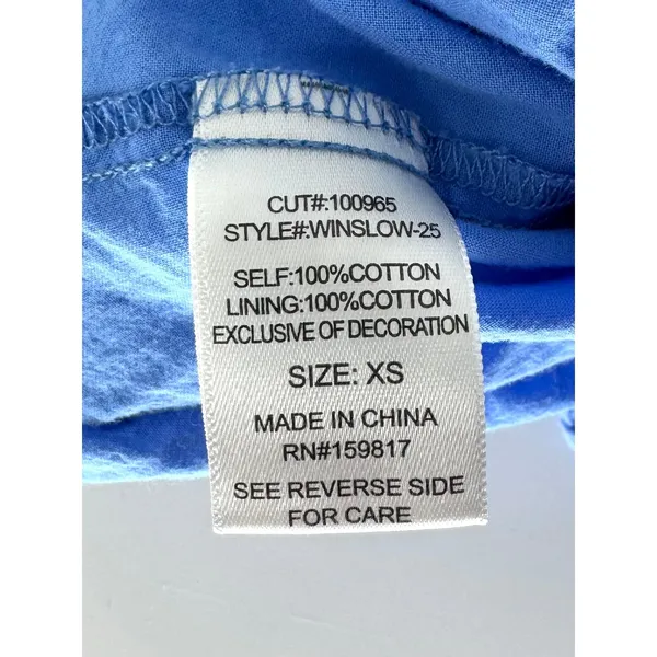 Altar'd State Winslow Blue Tiered Lace Clip Dot Mini Skort XS Boho Cottagecore - Image 7