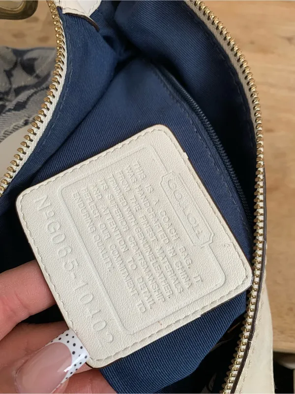 Coach Legacy jacquard leather Medium Duffle y2k signature Denim crossbody 10402 - Image 13