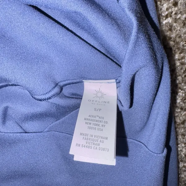 OFFLINE by Aerie Real Me Crossover Leggings Blue High Rise 7/8 Size S Activewear - Image 3