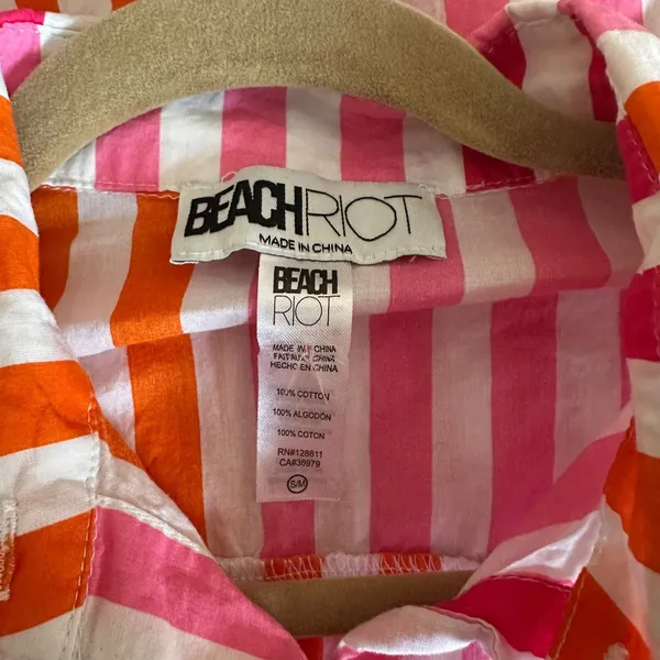 BEACH RIOT Alexa Top Sunset Stripe Button Down Small/Medium‎ - Image 4