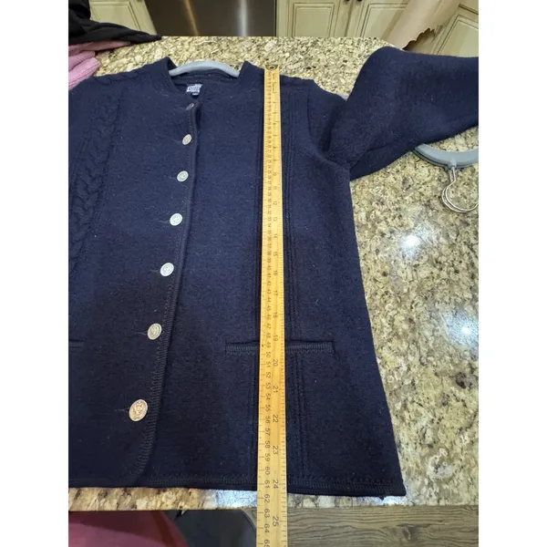 vintage Lands' End 100% wool Tyrolean-style cardigan jacket Size 14 Women - Image 8