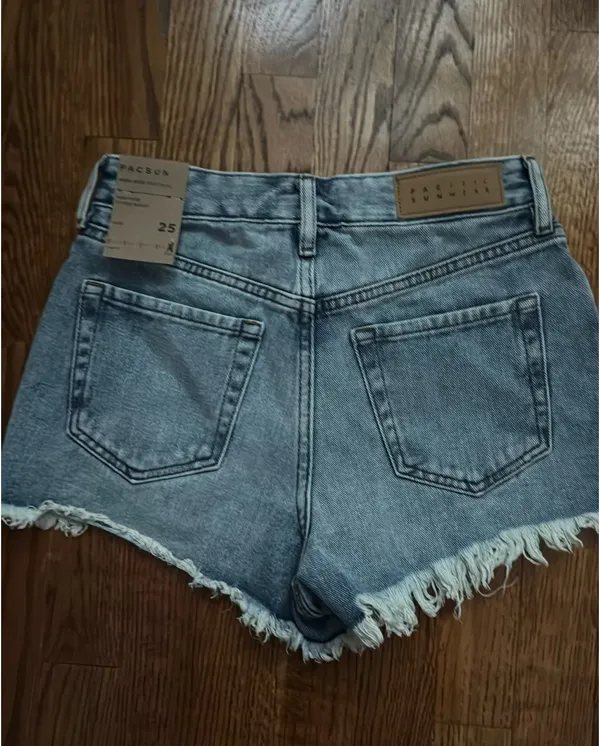PacSun High-Rise Festival Denim Shorts - Image 2