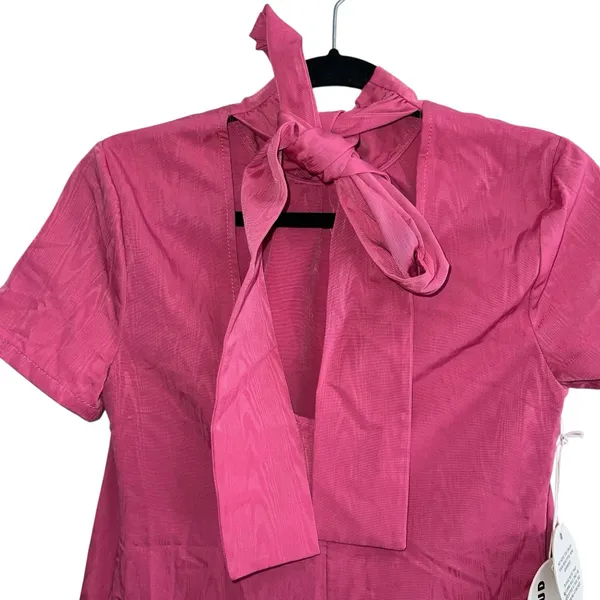 NEW NWT STAUD Mini Ilana Dress In Lollipop Pink - Image 7